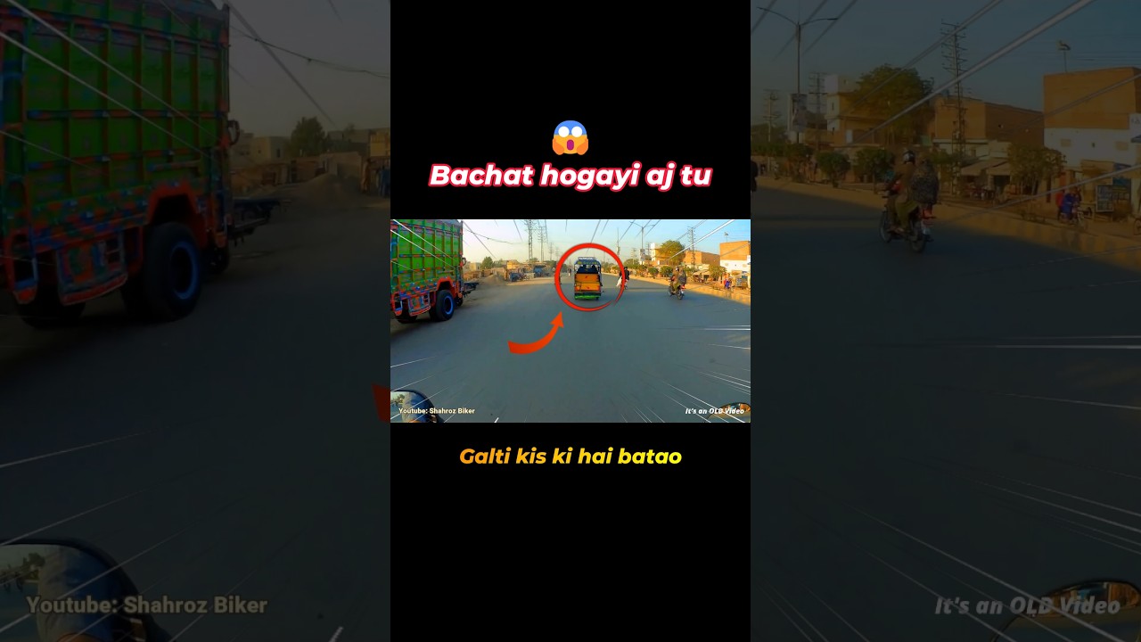 Rickshaw vs Biker: INSANE Road Crash Caught on Camera!  #shorts #ytshorts #bikeaccident