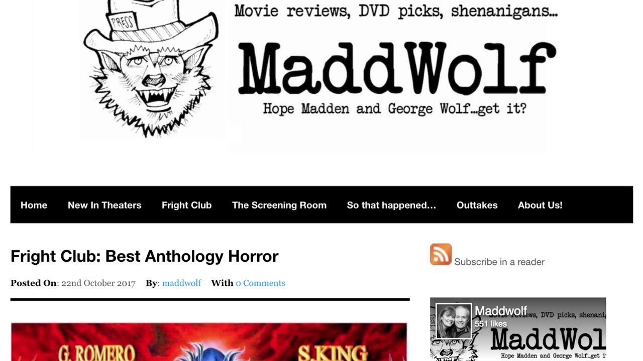 Maddwolf Fright Club Top 5 Horror Anthologies with Jeff Frumess