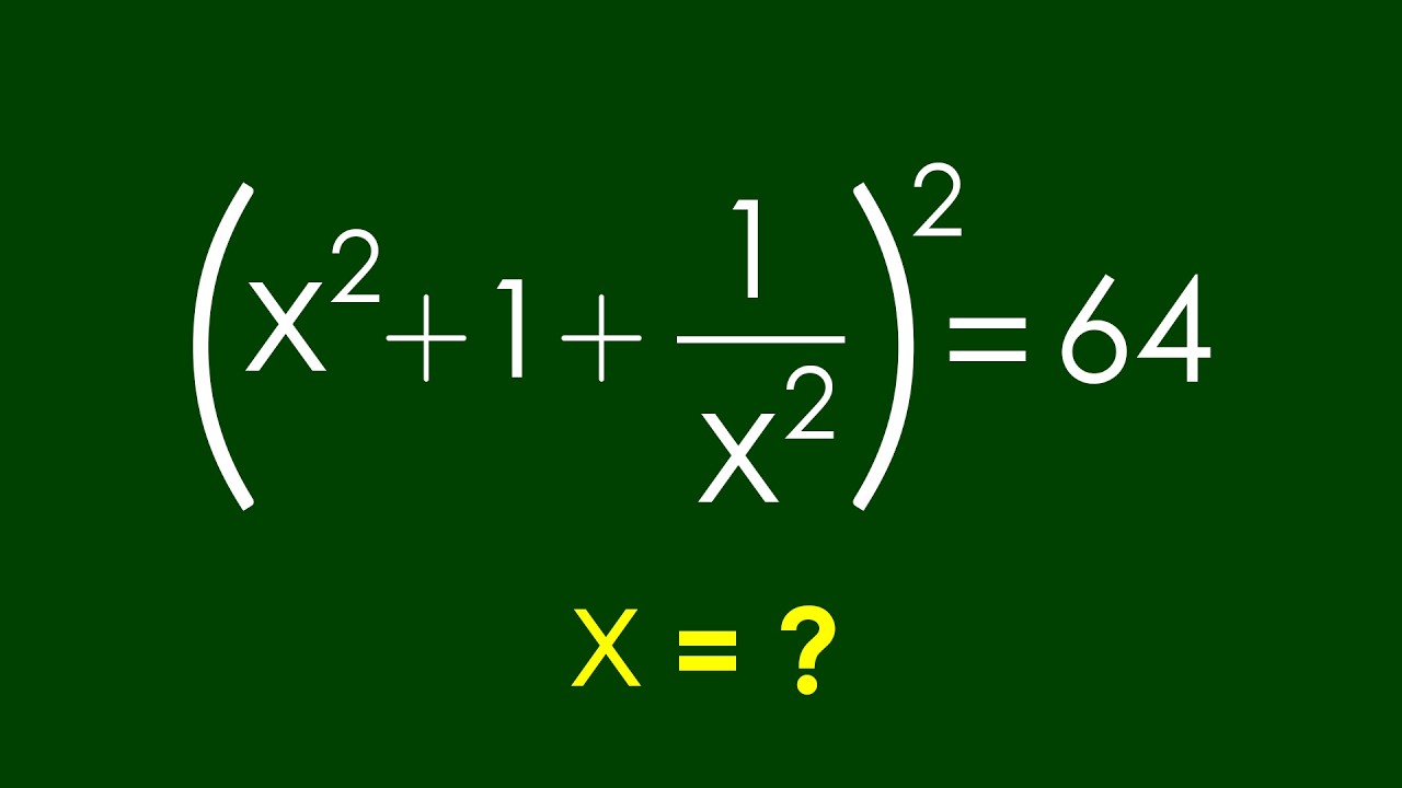 A Nice Algebra Problem | Math Olympiad x=?
