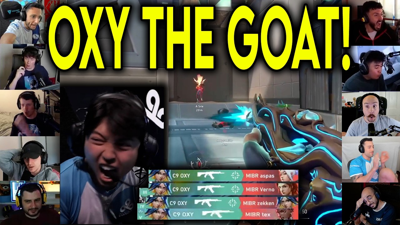 Valorant Streamers React To C9 OXY CRAZY ACE Against MIBR In VCT