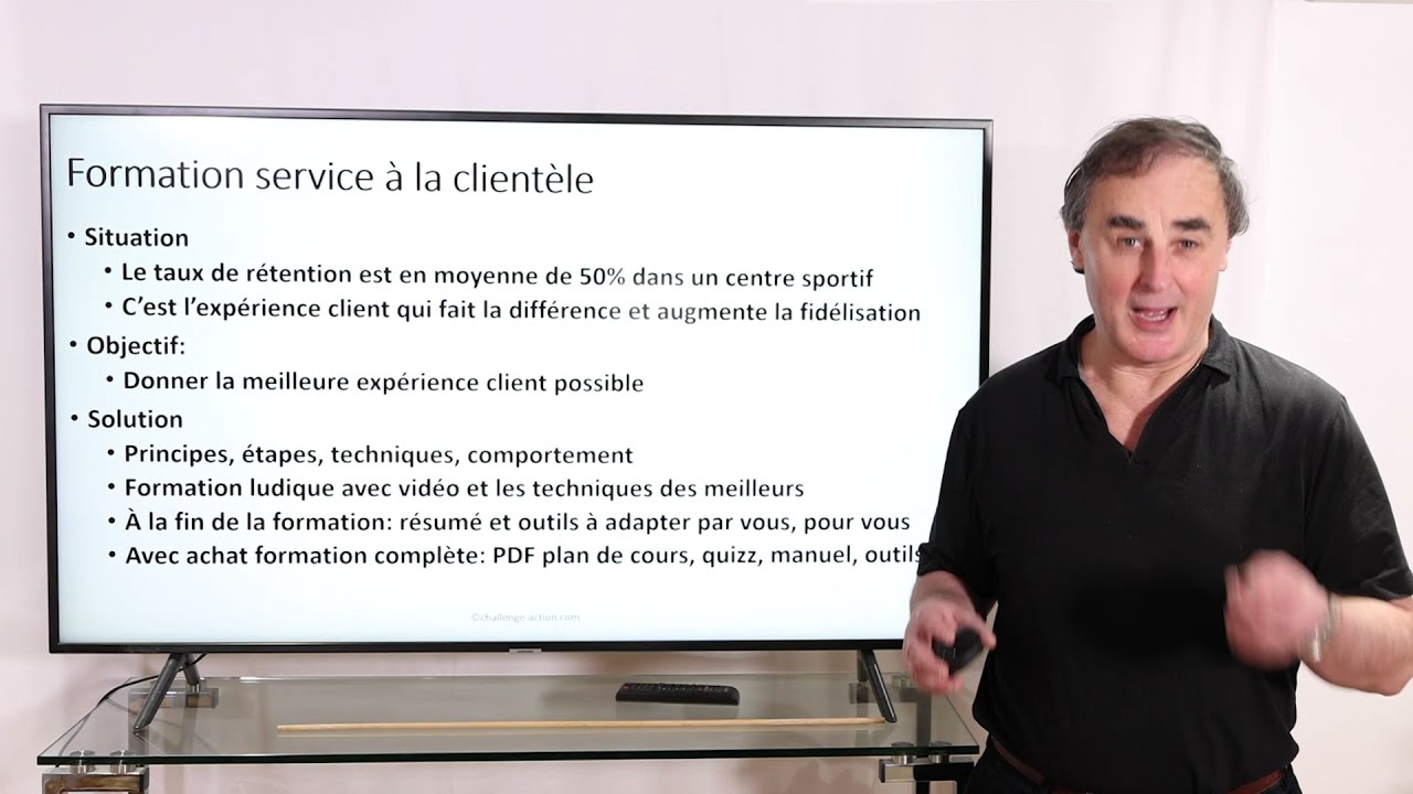 Formation service à la clientèle dans un club de sport