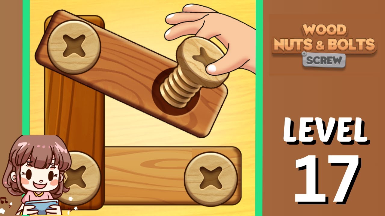 Wood Nuts and Bolts Screw Level 17 Solution Walkthrough ⚙️🧩