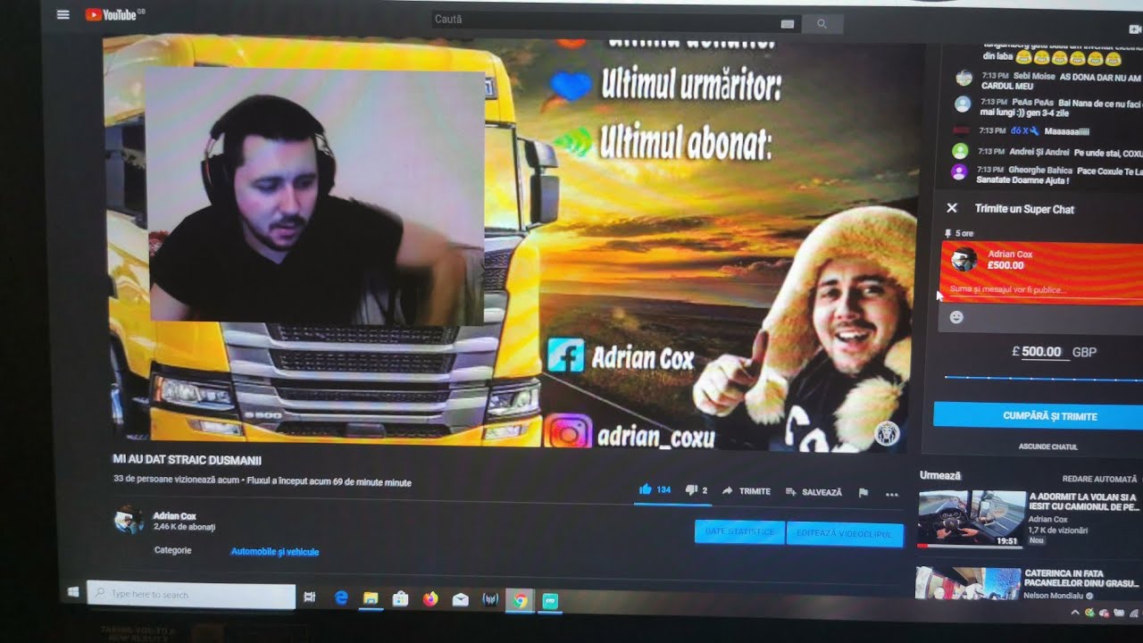 AM FĂCUT 500 &pound; PE LIVE #clancox