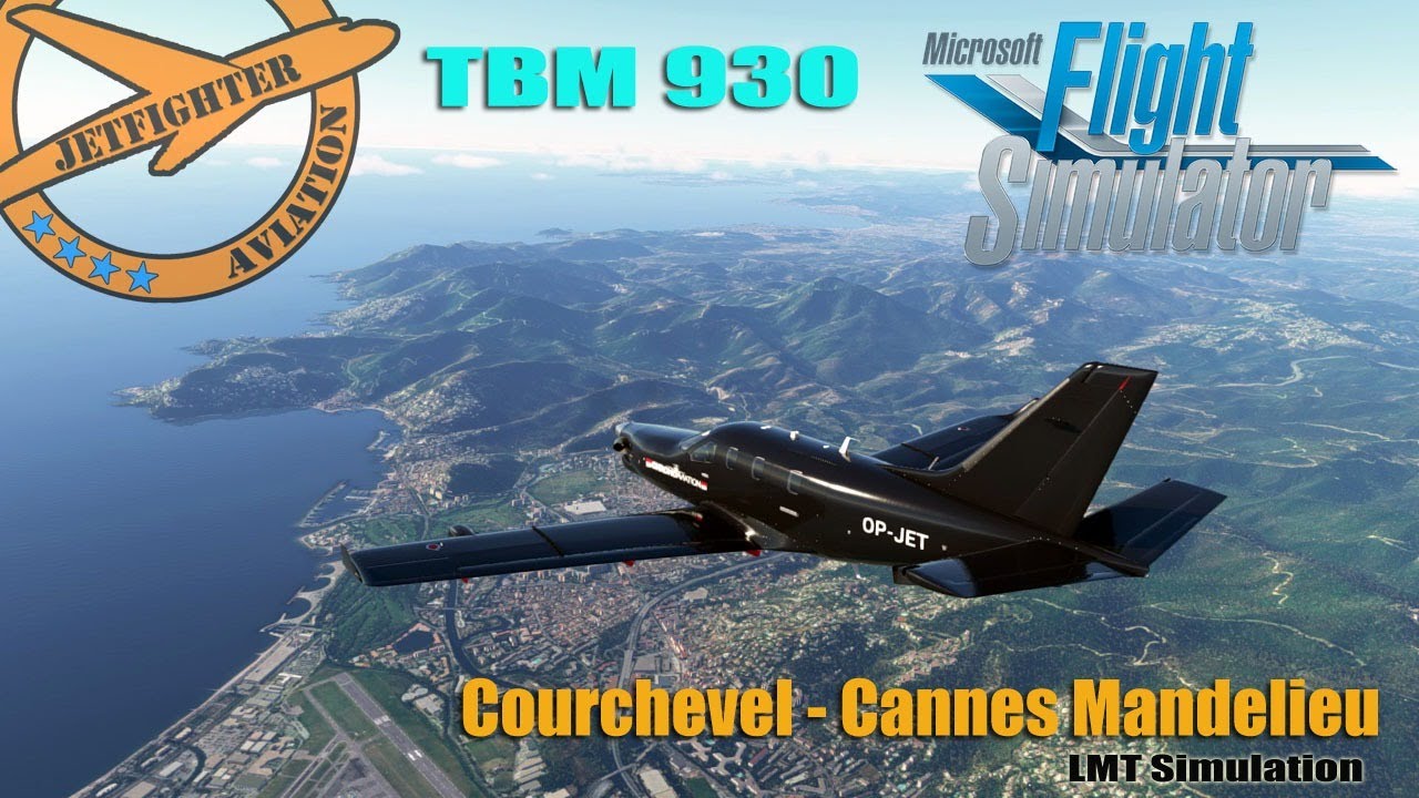 MSFS 2020 - TBM 930 - COURCHEVEL - CANNES - IFR - ATC RNAV APP.