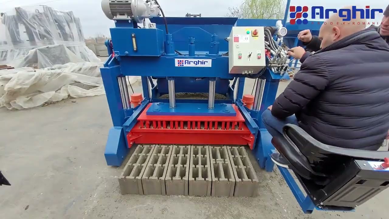 FORTE PLUS fast production of concrete blocks, Hidraulic vibropresse,  Vibropresa hidraulica boltari