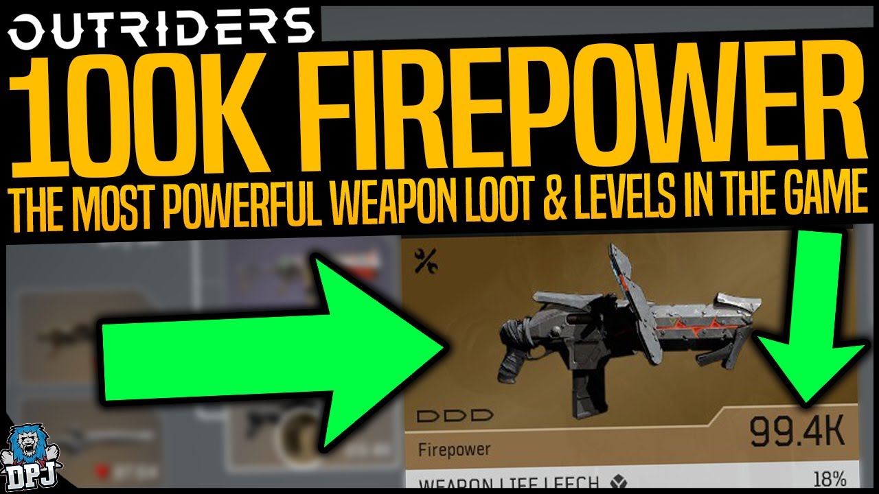 Outriders: 100k FIREPOWER LEGENDARY WEAPONS - How High Does Armor & Weapons Drop?