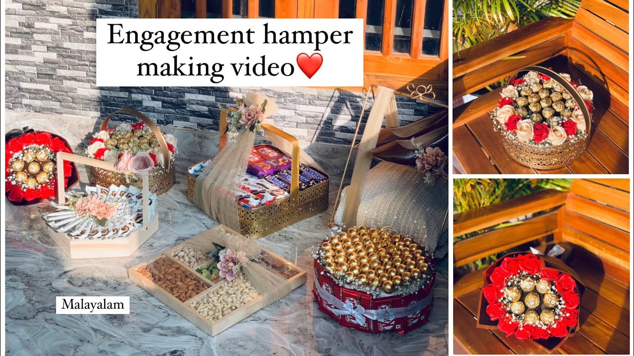 Engagement hamper making tutorial | Malayalam | qwings art |