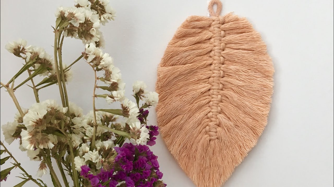 Jak zrobić liść ze  sznurka, MAKRAMA, macrame leaves diy