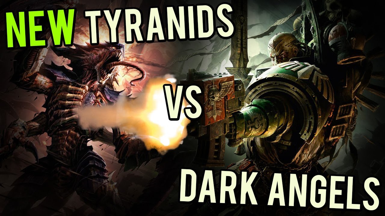 NEW BATREP STYLE - Tyranids vs Dark Angels Warhammer 40k 8th Edition Battle Report
