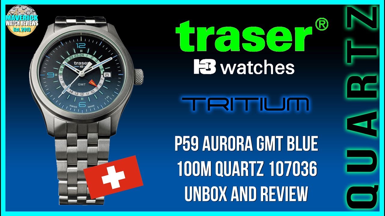 Holy Illumination Batman! | Traser P59 Aurora GMT Blue 100m Quartz 107036 Unbox & Review | Maverick