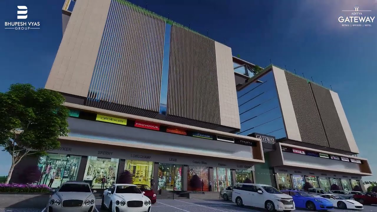 ADITYA GATEWAY BY BHUPESH VYAS GROUP BOOK NOW- +917509175091 OFFICES  SHOPS  SHOWROOMS