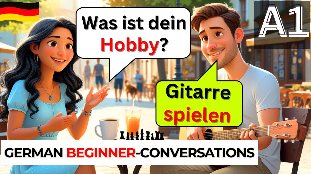 Learn German A1 Conversation 💬 | Talking About Hobbies in German (with English Translation)