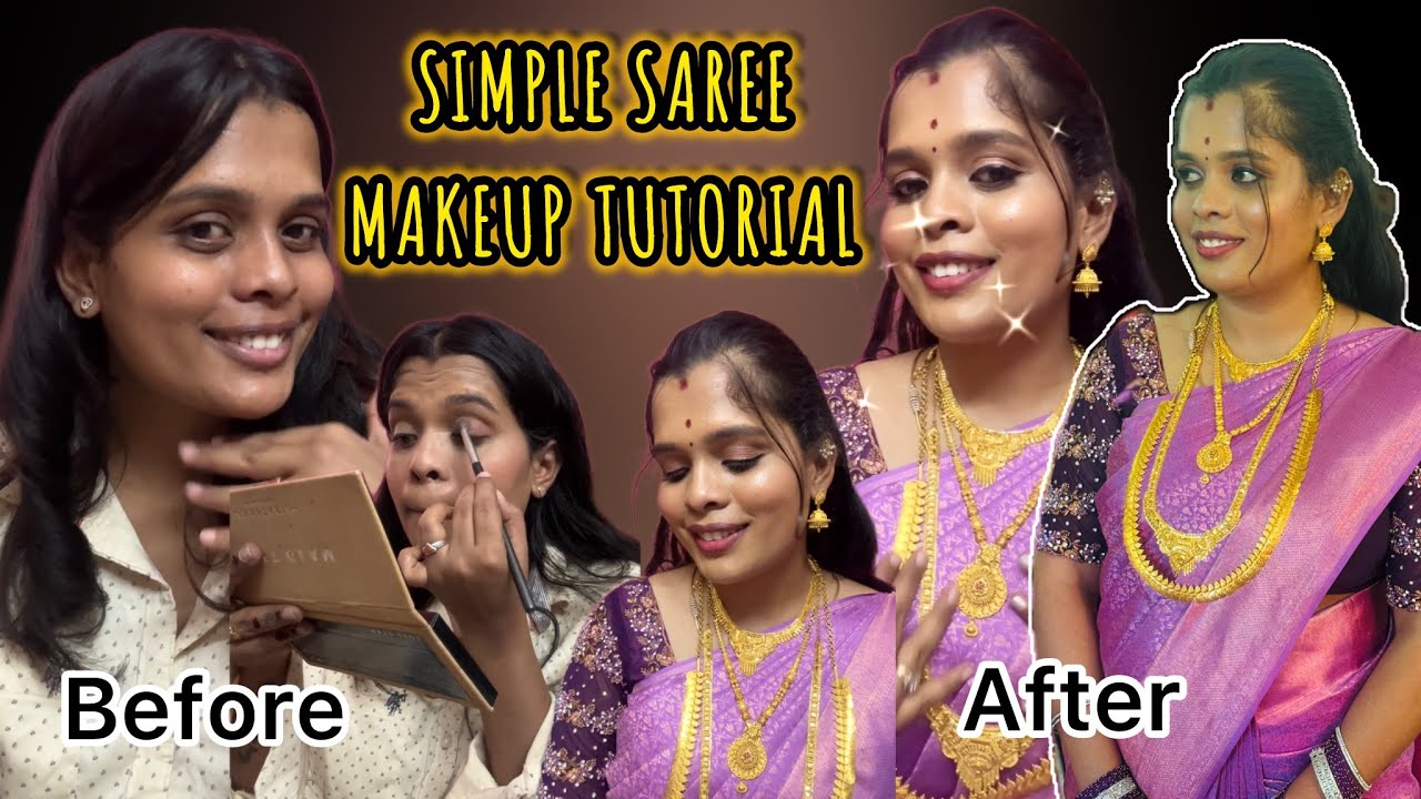 Beginner Friendly Saree Makeup | Easy South Indian Look | Postpartum Makeover