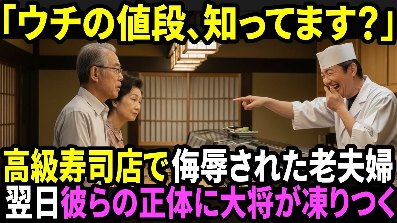 「…ウチの値段、知ってます？」高級寿司店で老夫婦を追い出した二代目大将――翌日、彼らの“正体”を知り顔面蒼白！