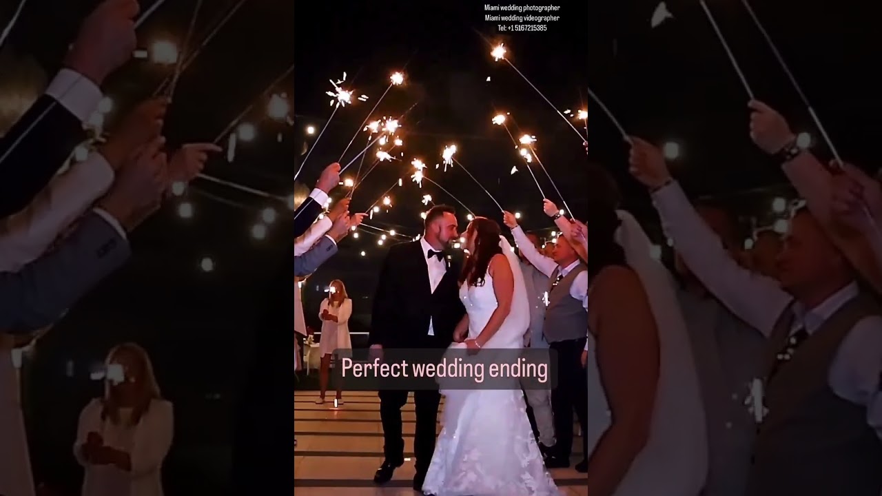 Perfect ending of Wedding Miami wedding photographer
