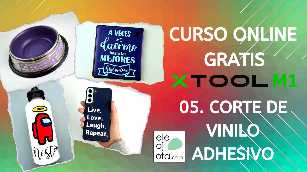 Curso online gratis de xTool M1: 05 Corte de vinilo adhesivo con la cuchilla de la xTool M1