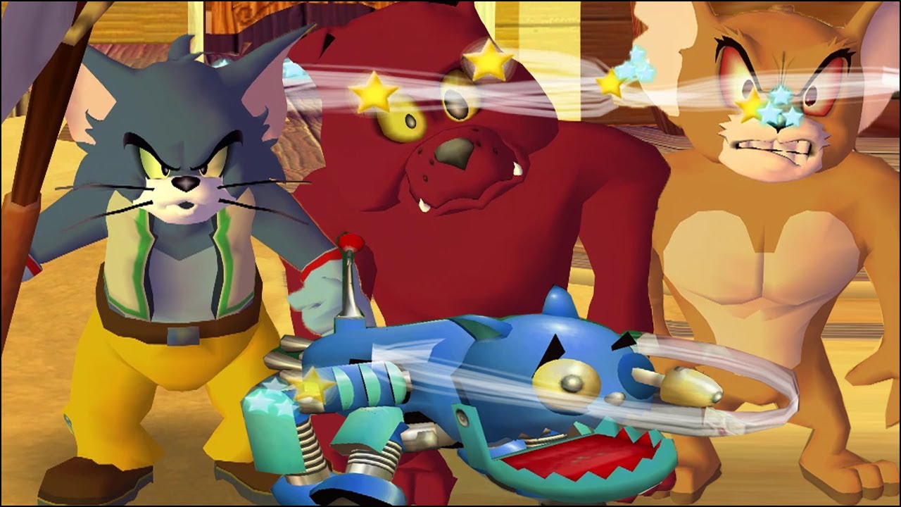 Tom and Jerry in War of the Whiskers Tom Vs Spike Vs Monster Jerry Vs Robot Cat (Master Difficulty)