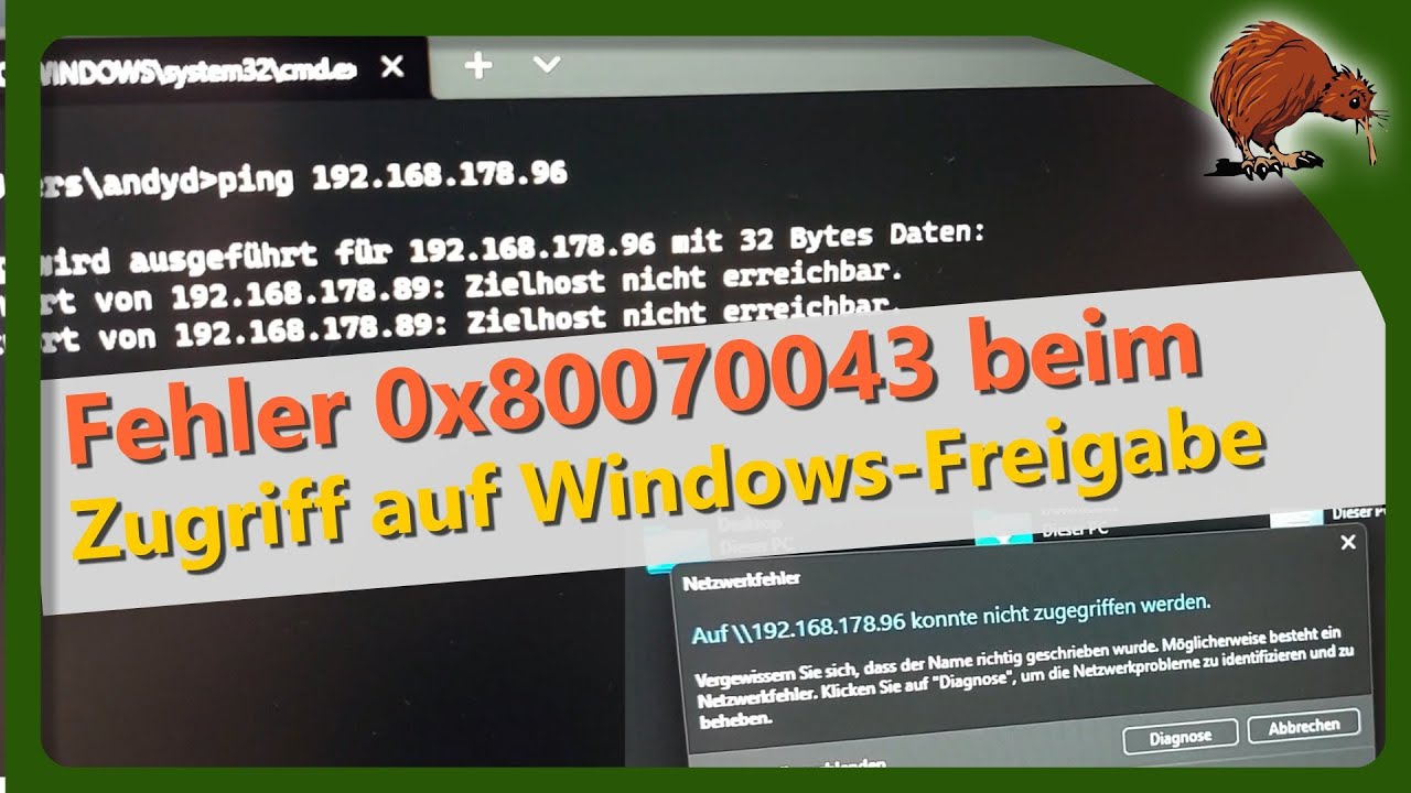 Windows: Fehler 0x80070043 beim Zugriff auf Netzwerkfreigabe