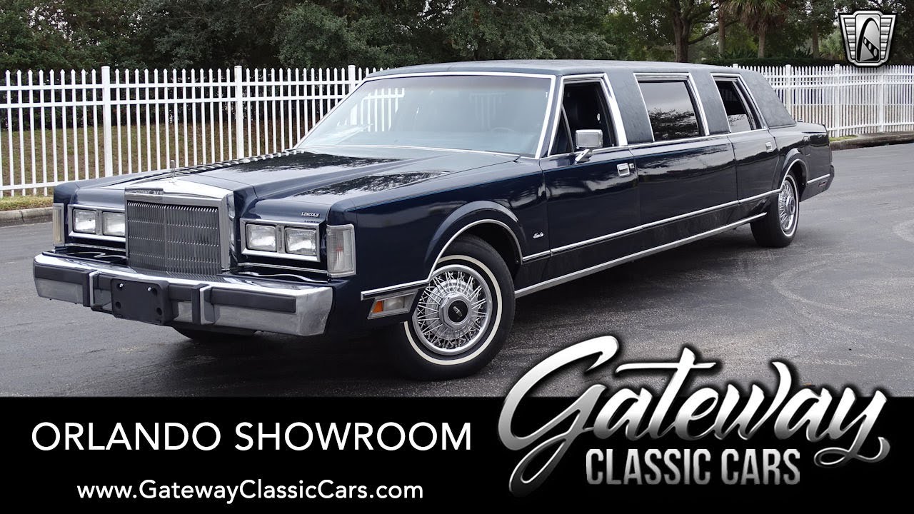 1988 Lincoln Town Car Limousine For Sale Gateway Classic Cars Orlando #1602