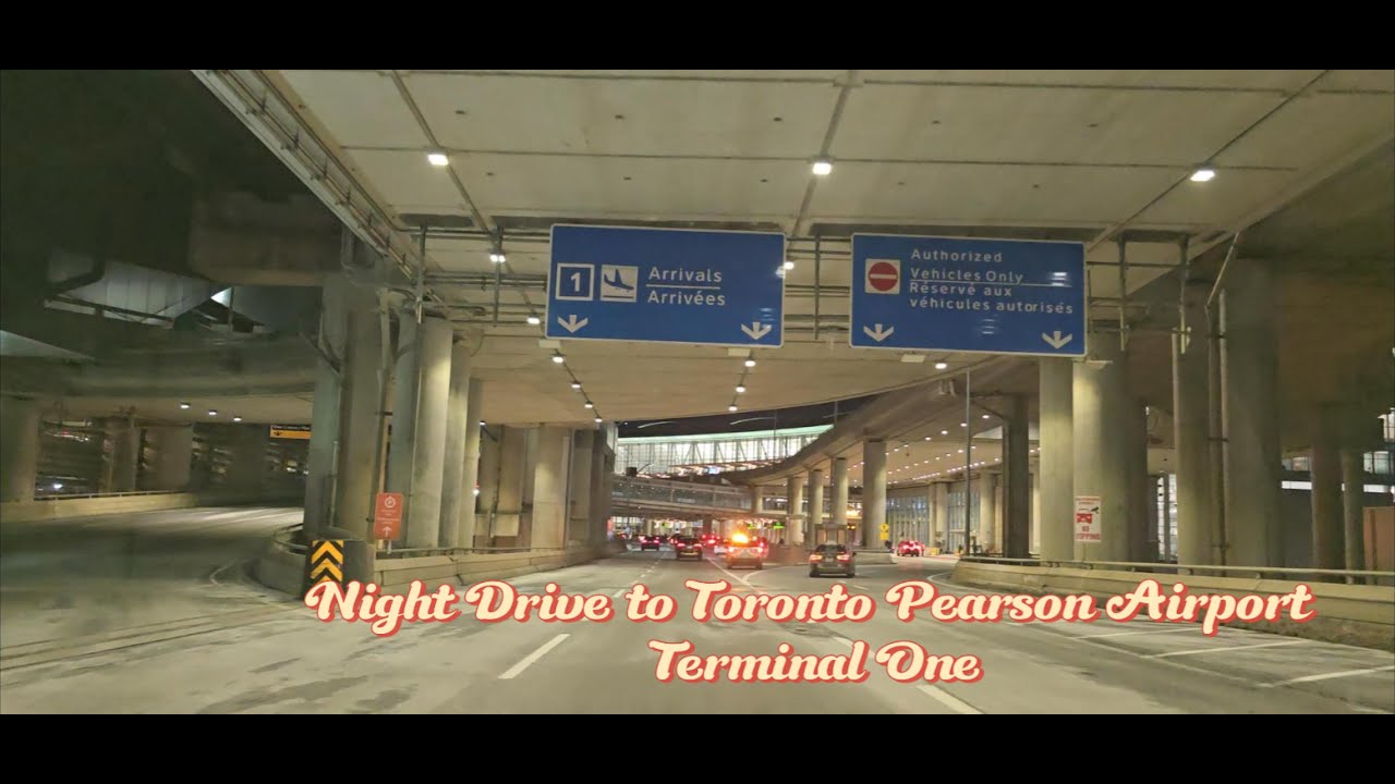 Dusk to Night Drive on Highway 401 East from Milton to Pearson Airport & Highway 427 South