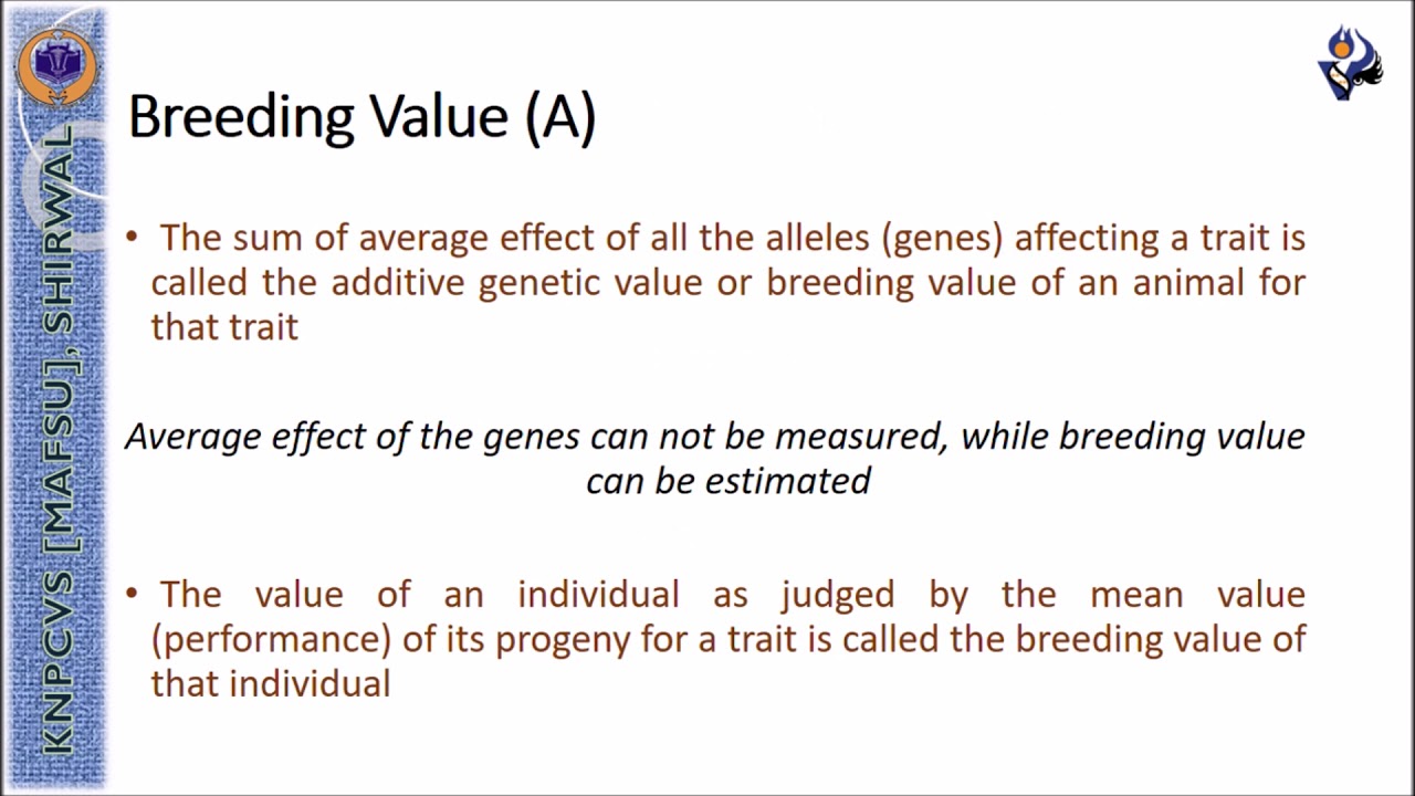 5 Average Effect and Breeding Value