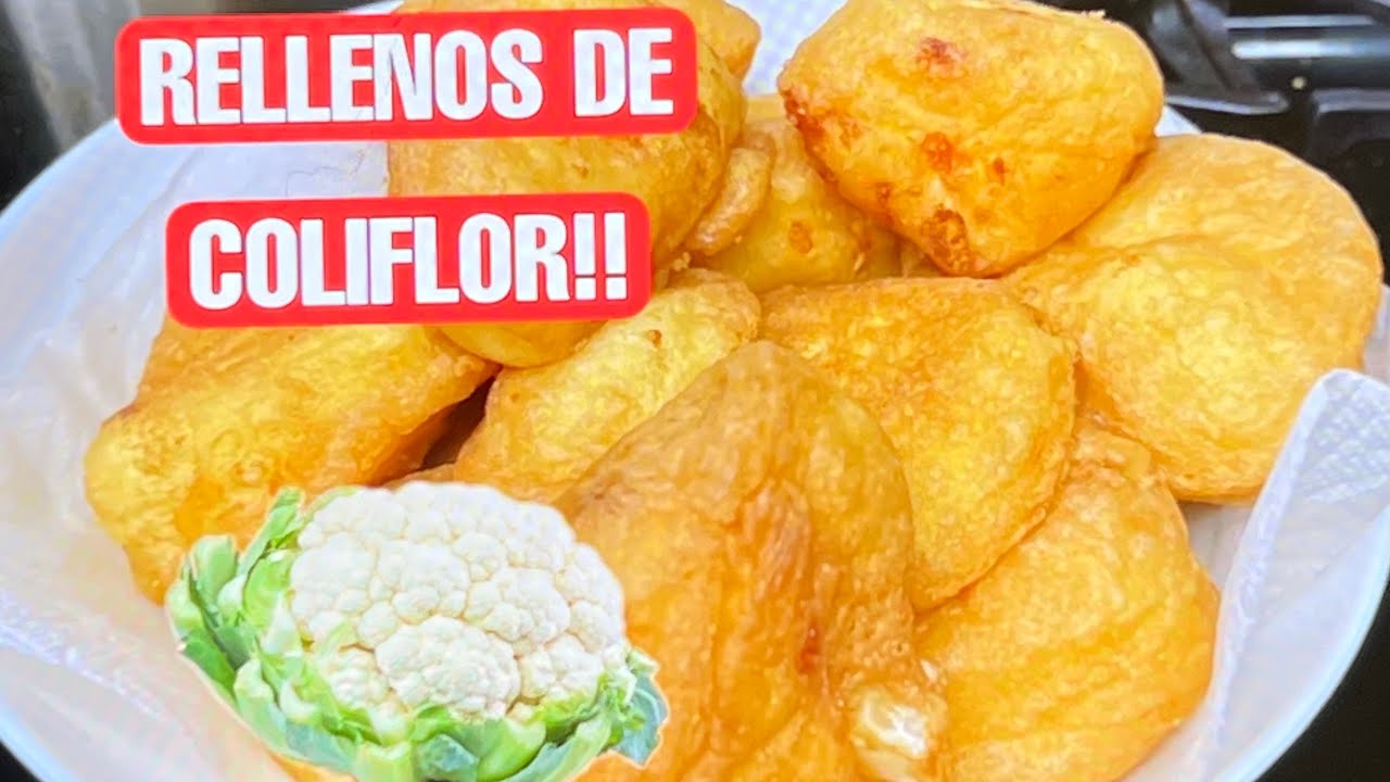 RELLENOS DE COLIFLOR CON QUESO MOZZARELLA!! QUEDARON BIEN ESPONJADOS.