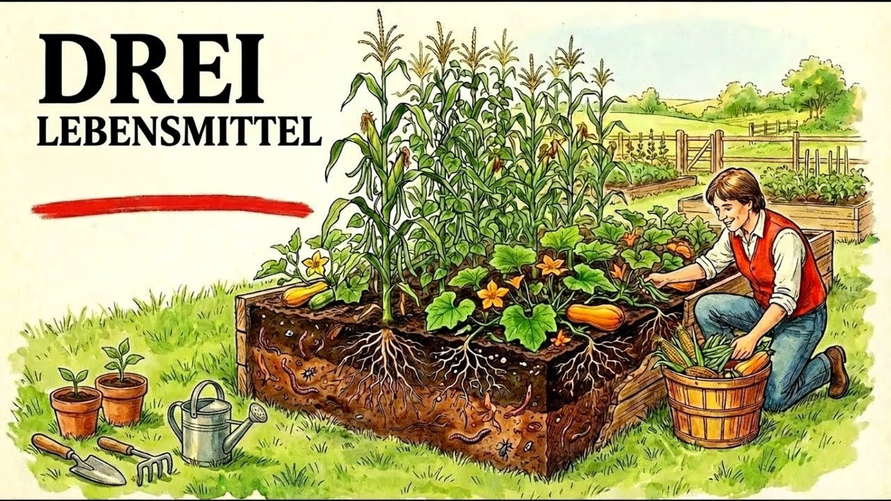 Drei Pflanzen gleichzeitig anbauen: Das Mischkultur-Pflanzsystem