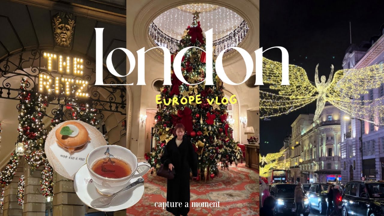 【ロンドンvlog🇬🇧】念願のイギリス旅行🧤 エミレーツで行く大充実の初ヨーロッパ💂🏼‍♀️ハリポタ聖地 /リッツでの優雅なアフタヌーンティー✨☕️ / カフェ