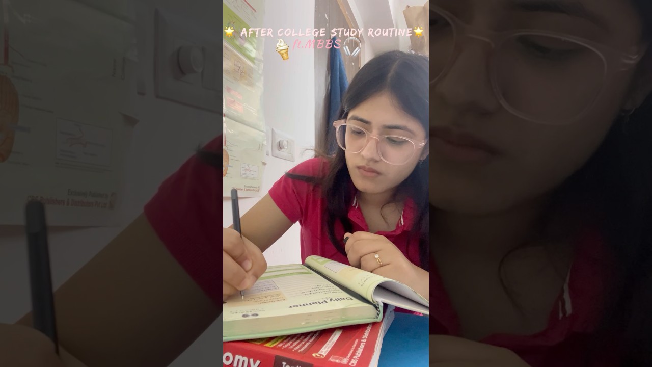 *After college* Study Routine🍵🎧📚ft.MBBS #trending #mbbs #neet #studyvlog