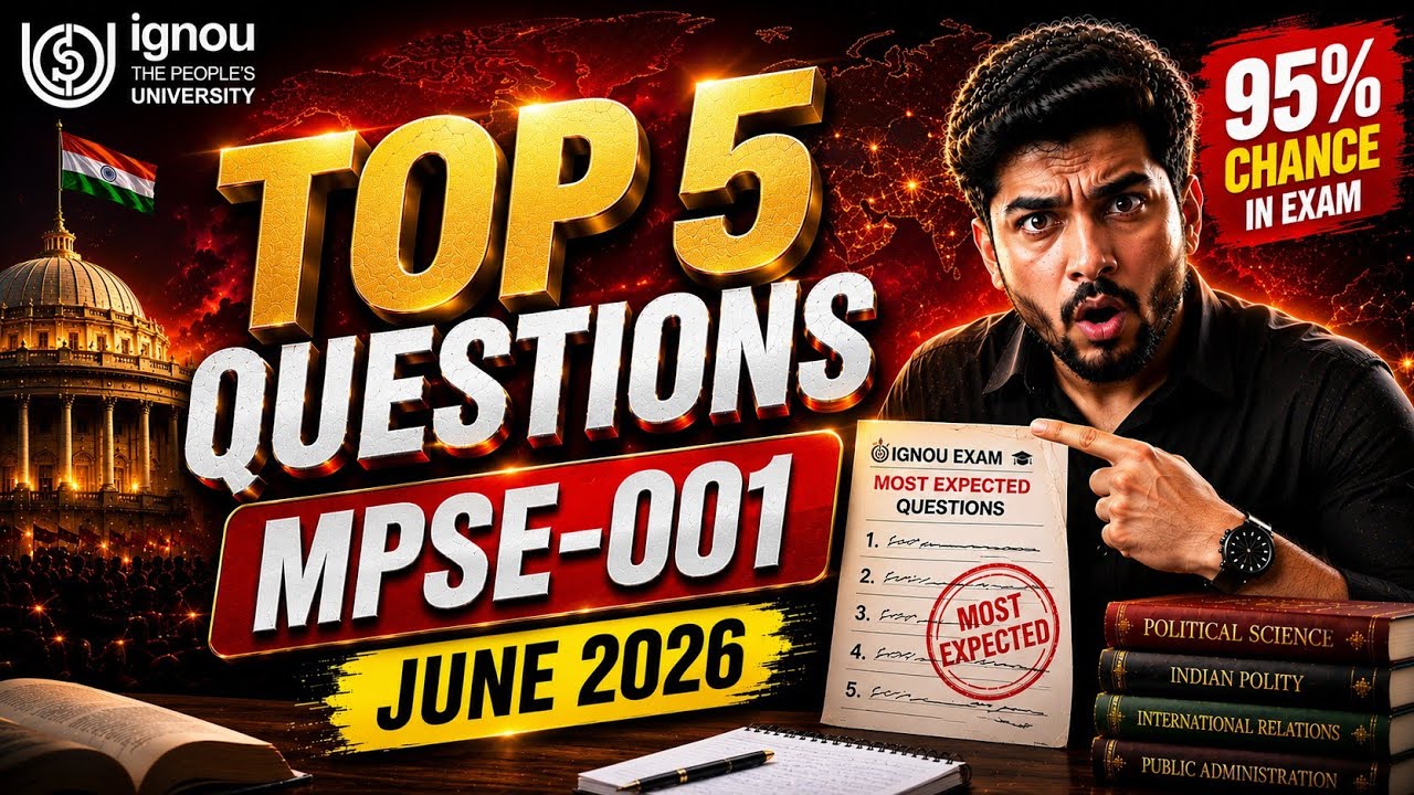MPSE 001 Important Questions|IGNOU MPSE 001 Important Questions 2026 #ignou #exam