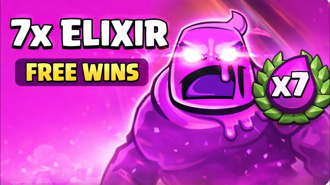 FREE WINS 😱 | BEST DECK TO DESTROY 7x ELIXIR CHALLENGE!