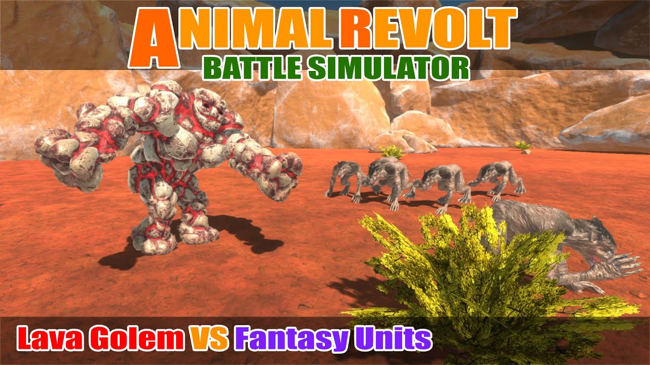 Lava Golem vs Fantasy Units - Animal Revolt Battle Simulator