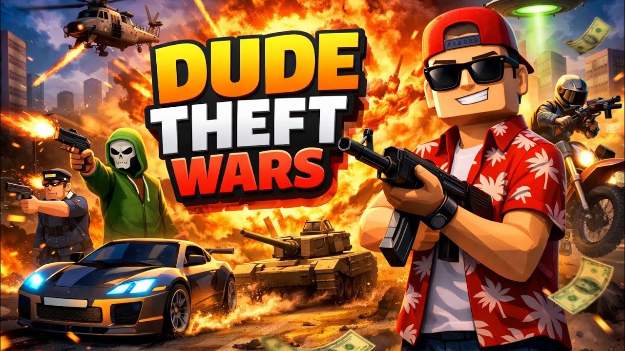 Playing dude theft war.