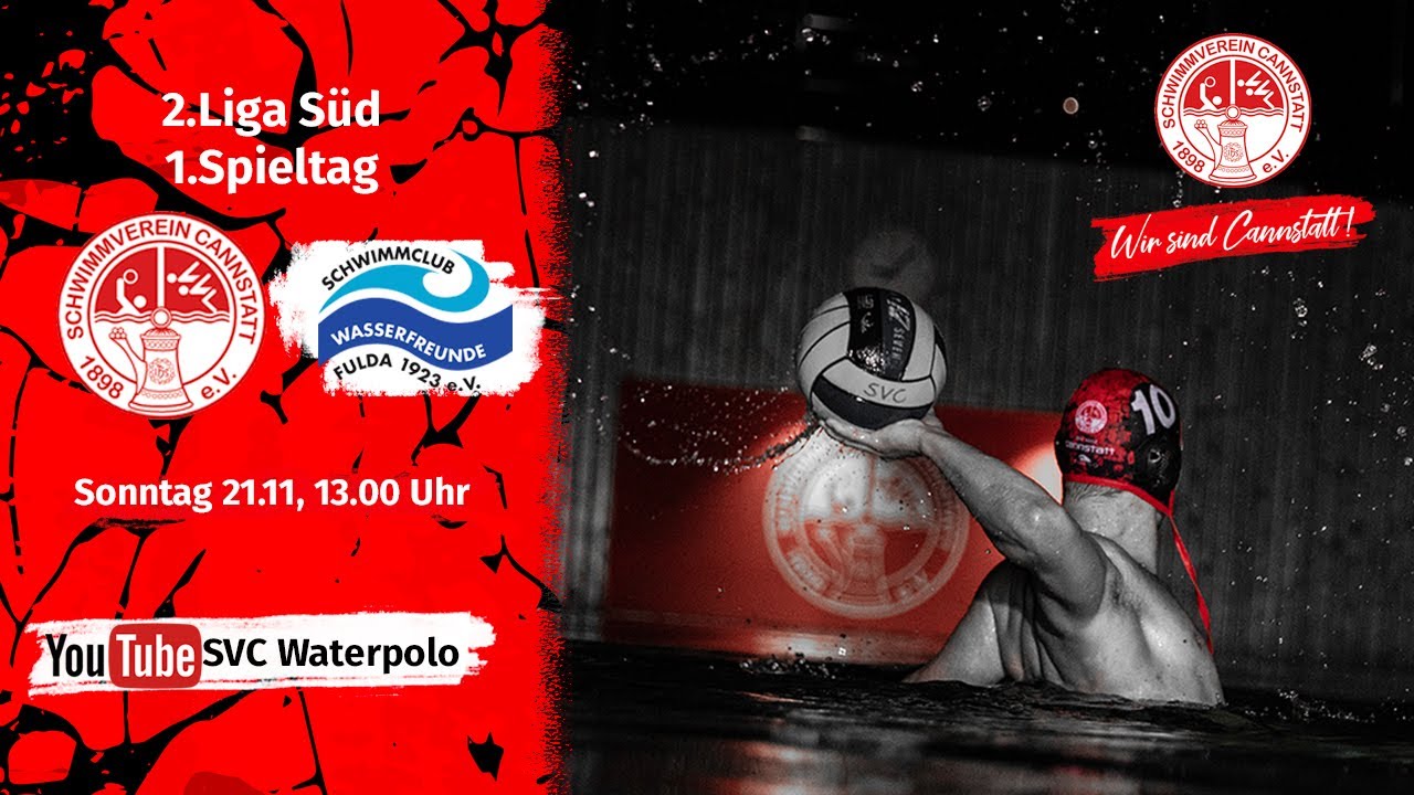SV Cannstatt vs. Wasserfreunde Fulda | 21.11., 13.30 Uhr | 2. Wasserballliga Süd