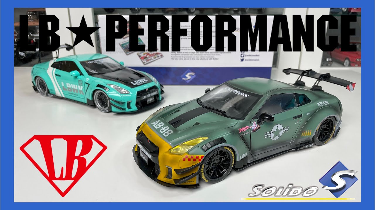 1:18 Nissan GT-R (R35) Liberty Walk (LB WORK 2 - Army Fighter) - Solido [Unboxing]