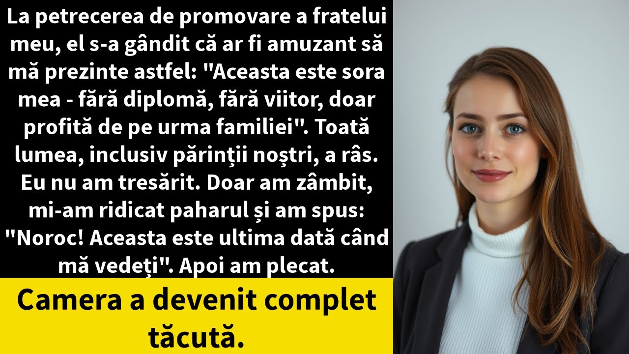 La petrecerea de promovare a fratelui meu, el s-a gândit că ar fi amuzant să mă prezinte astfel: