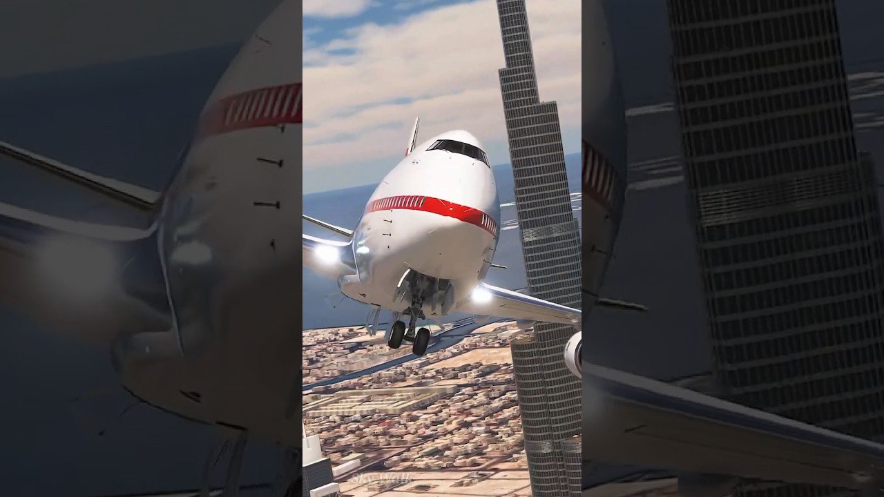 Moroccan Government-Owned Boeing 747 in UAE Government Livery Approaching Near Burj Khalifa