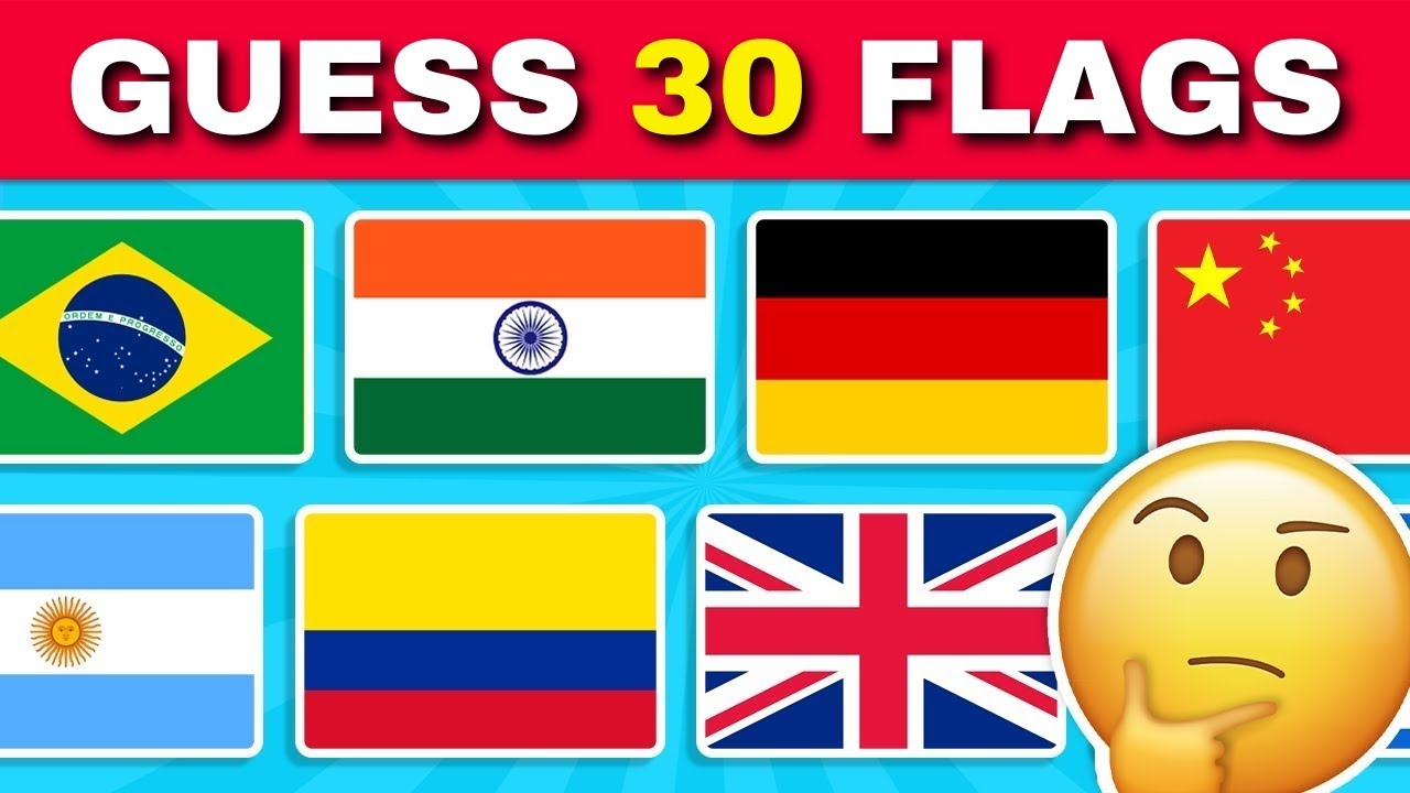 Guess The Flag 🚩 | 30 Countries Flag Quiz