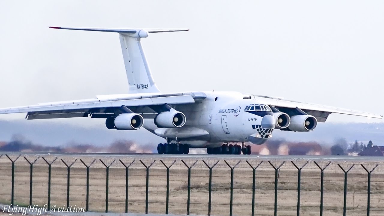 *AMAZING SOUND* Aviacon Zitotrans Ilyushin IL76TD Very Loud Landing at Belgrade Airport!