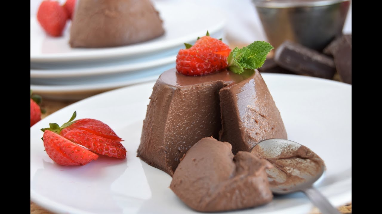 Panna cotta de chocolate muy fácil