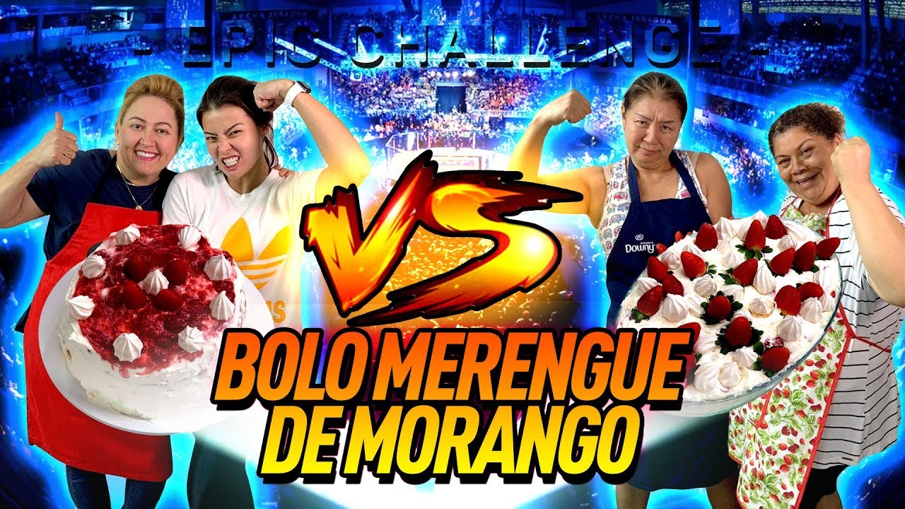 O MELHOR BOLO MERENGUE DE MORANGO | DESAFIO de DIA DAS MÃES ♥️✨💥💪🏼