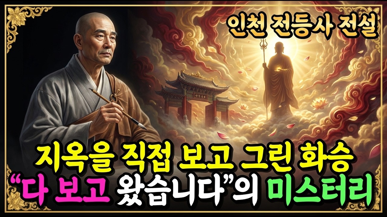 [불교이야기] 지옥을 직접 보고 그린 화승, 왜 그림 완성 직후 숨을 거두었을까?ㅣ인천 전등사 전설ㅣ자면서 듣는 불교이야기ㅣ불교소설