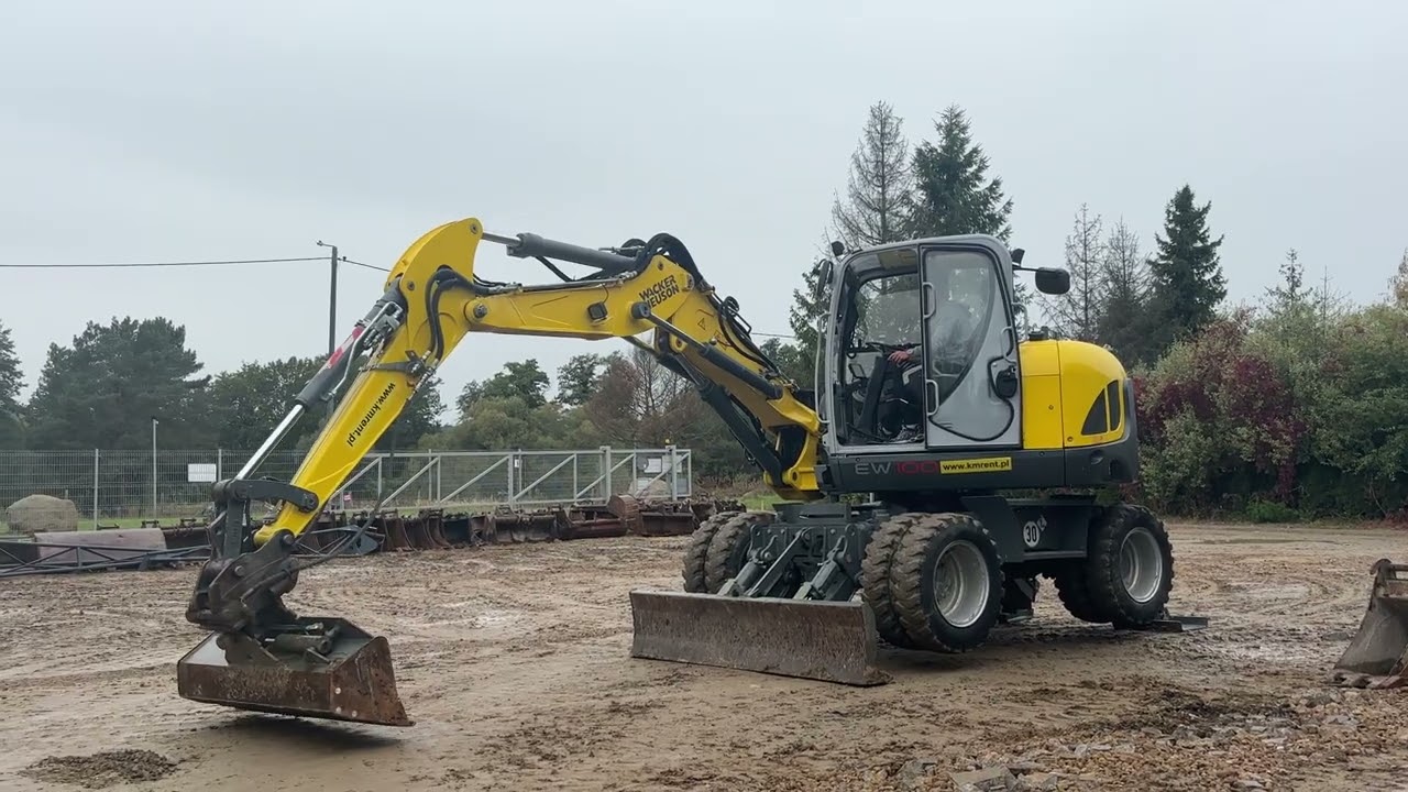 WACKER NEUSON EW 100 KOPARKA KOŁOWA 2017R. KM MASZYNY BUDOWLANE WWW.KMRENT.PL 56-300 MILICZ