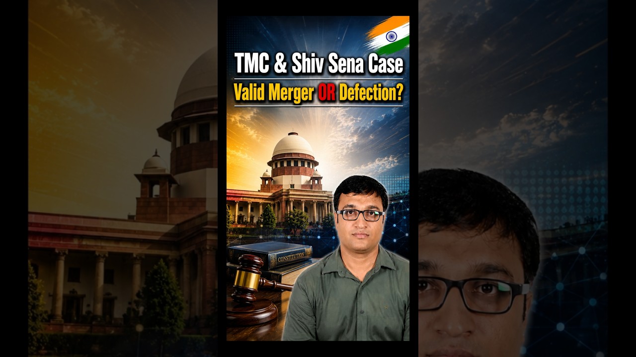 TMC & Shiv Sena: Defection or Merger? #currentaffairs #upsc #ssc #antidefectionlaw #tmc #shivsena