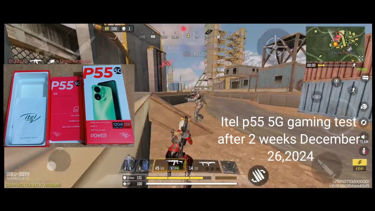itel p55 5G gaming test after 2 weeks CODM battle royale gameplay