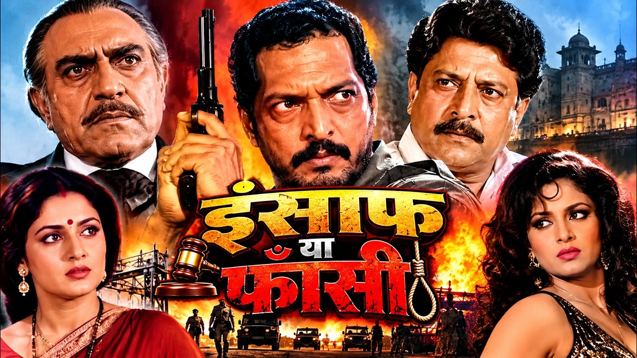 इंसाफ या फाँसी | Nana Patekar, Mohan Gokhale, Bindu, Amrish Puri | Bollywood Action Movie