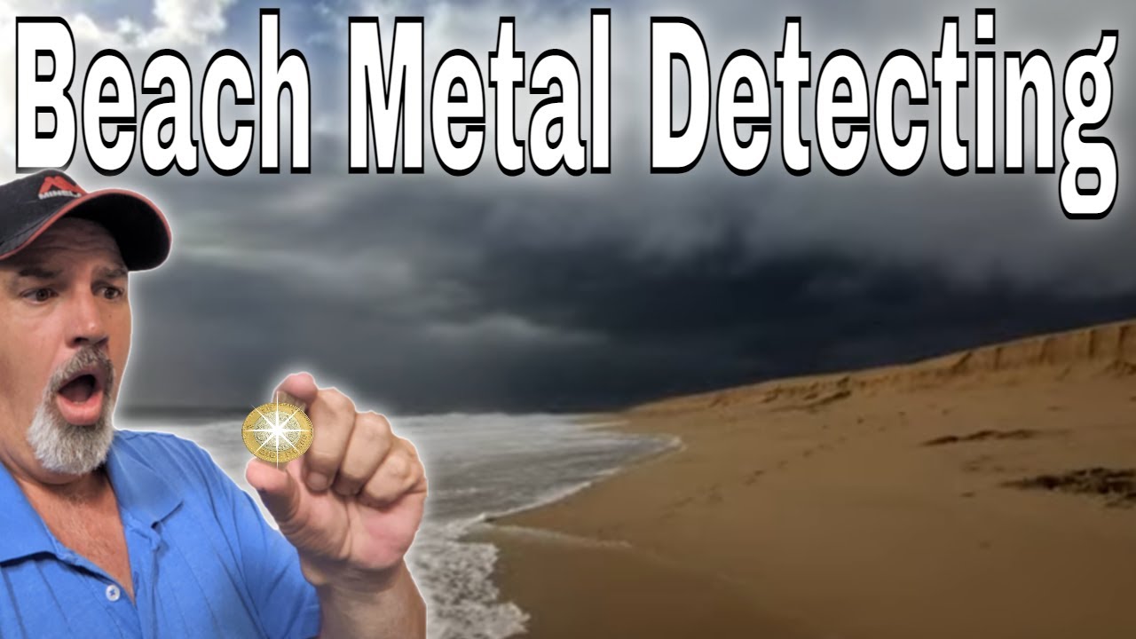 finding COINS on a Stormy BEACH 😮😱