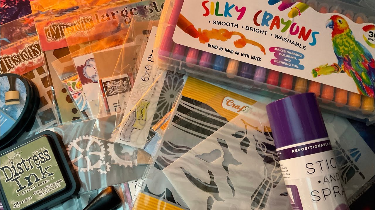 How I use stencils in my colouring books | Adult Colouring