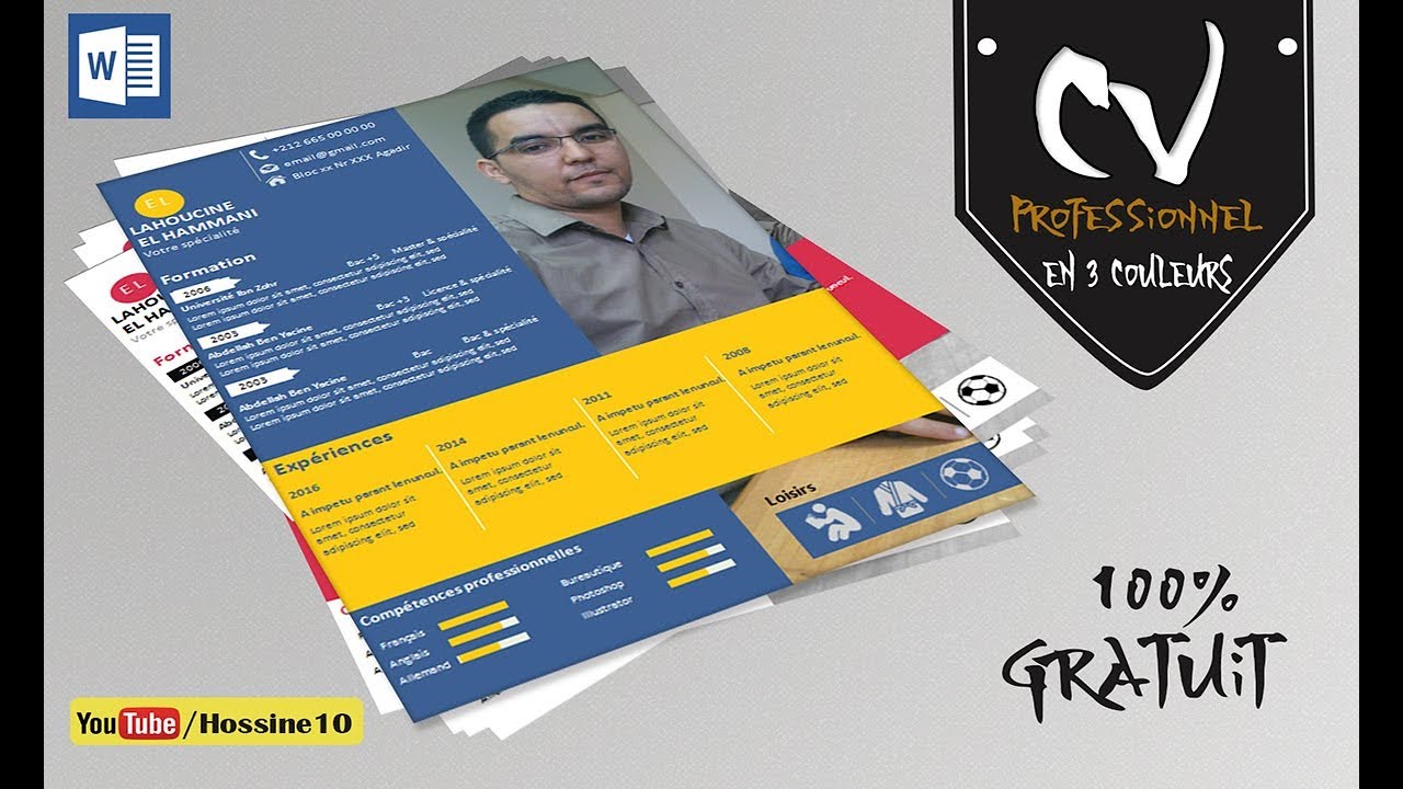 Designe an awesome blue  resume in Microsoft Office Word