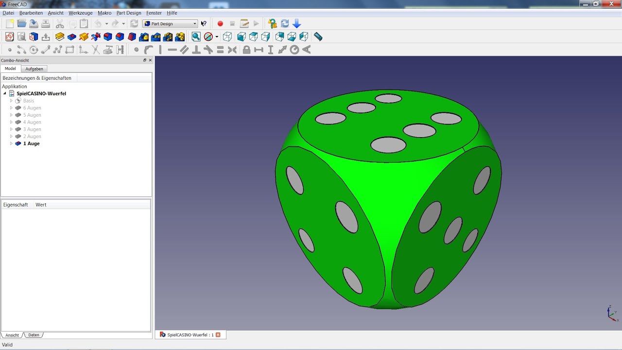 FreeCAD Lesson 03 - Casino Dice